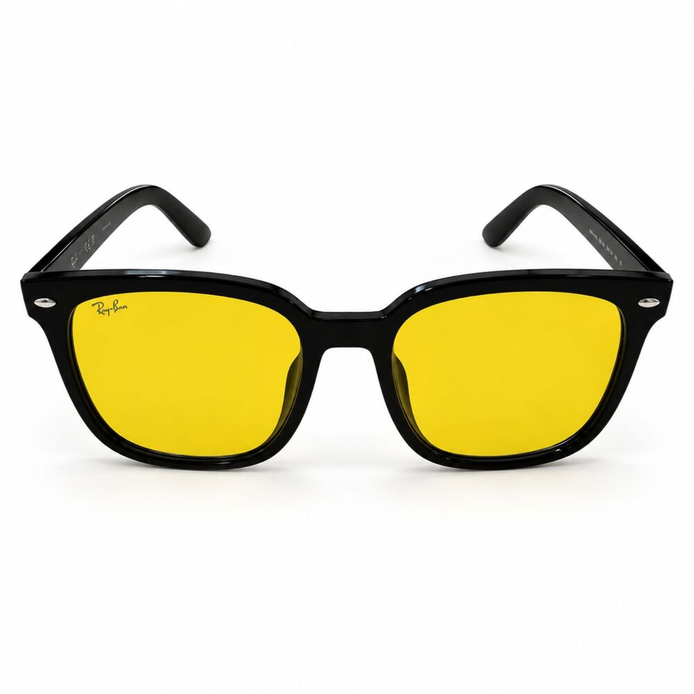 Ray-Ban RB4401D 601/85 Black Yellow Lens Sunglasses 57mm
